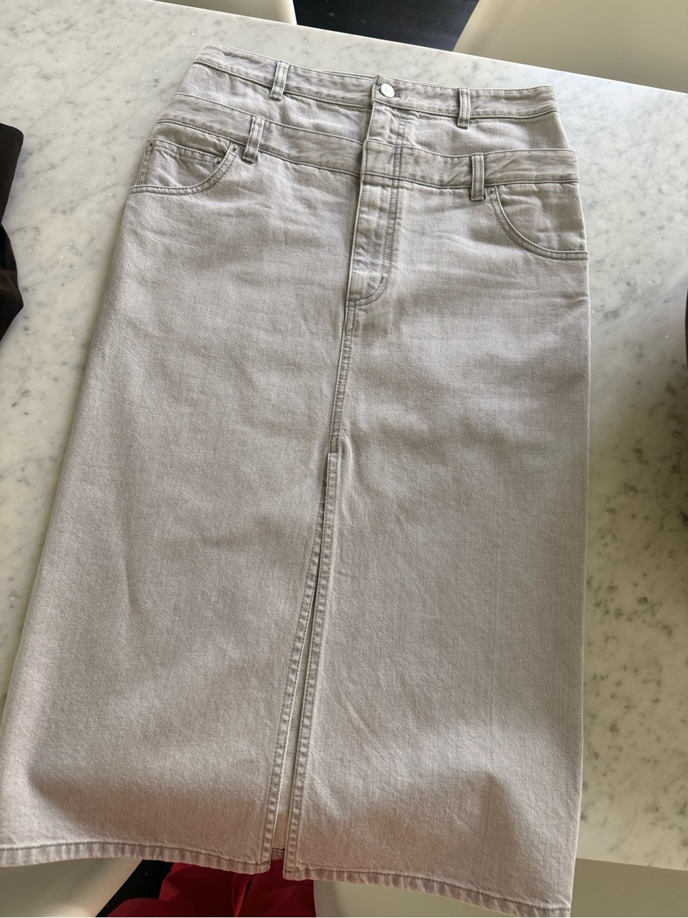 Tibi Grey Denim double Waisted denim skirt
Size 27 - Picture 6 of 9